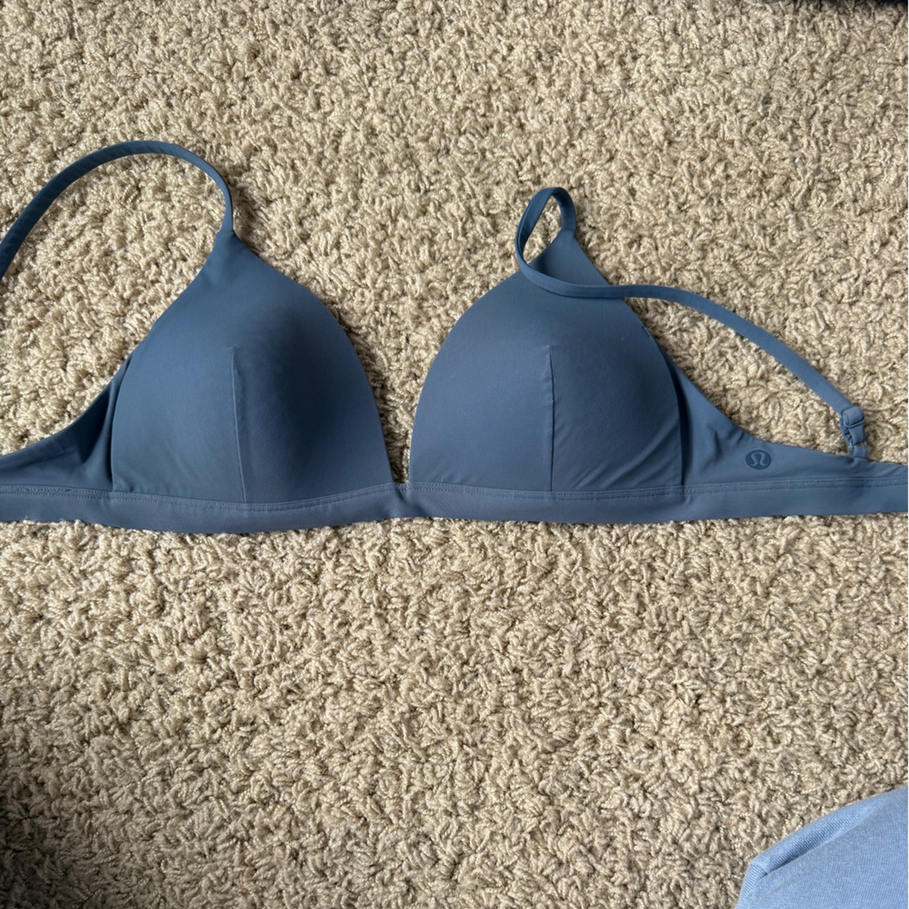 Lululemon Athletica Blue Bikini Top with Matte Finish